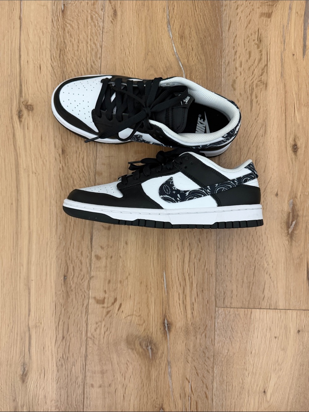 Nike Dunk Low Black & White Paisley Accent